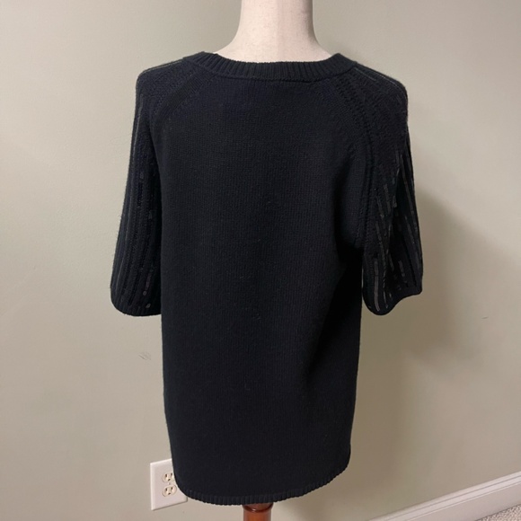 NWT Dorothee Schumacher Sequin Statement Pullover in Pure Black - Size XXL - Picture 7 of 13
